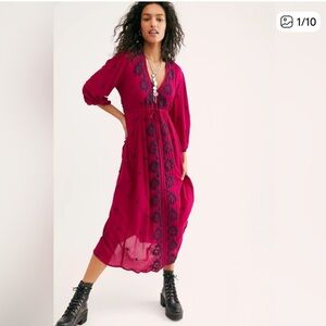 FP Fable Maxi Dress Embroidered